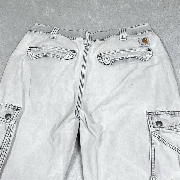 Vintage Carhartt Pants Men Gray Cargo Relaxed Fit Skater Work Chore Actual 32x29 - Picture 10 of 15